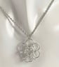 Sterling Silver Flower Chainmaille Pendant - Image 3