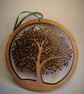 Tree of Life with Golden Birds - Small Wooden wall hanging - Image 4
