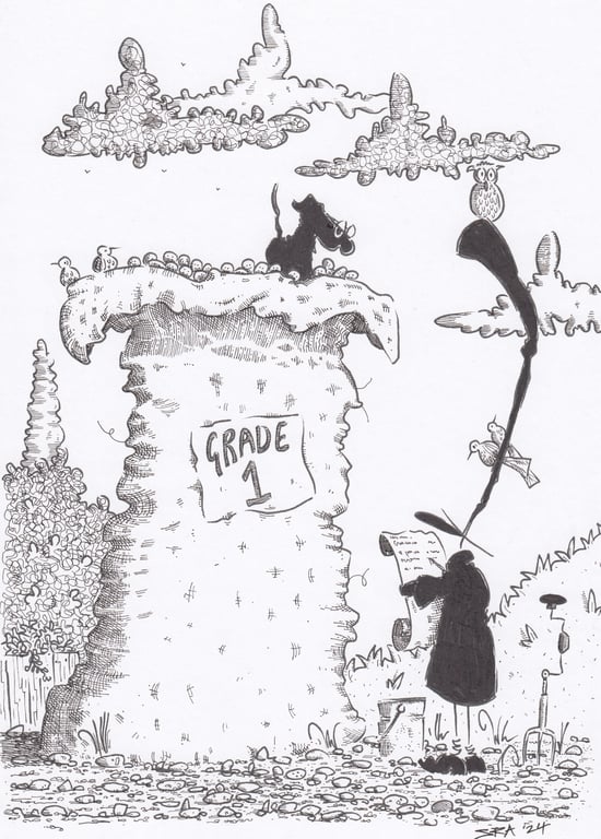 'The Biskit Harvest' an A4 sized original artwork