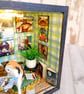 Box room Diorama, reading cat, quirky gift for cat lovers, with lights, cat lady - Image 4