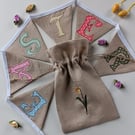 Easter Bunting with Daffodil Drawstring Bag