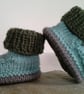 Luxury Merino Wool Baby Boy's Booties  0-3 months size - Image 3