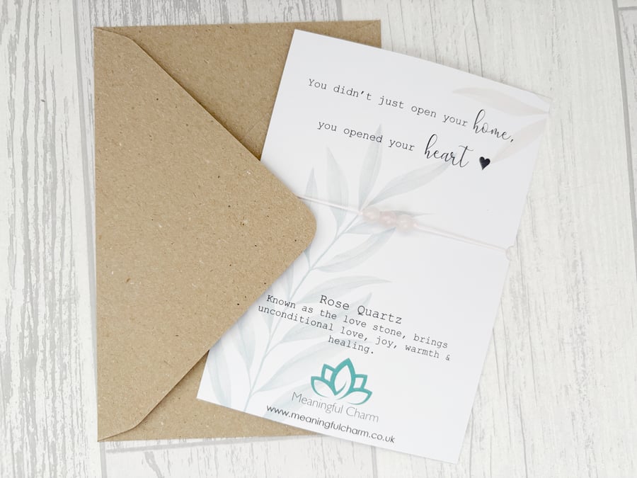 Step Mum Gift, Adoption Mum, Foster Mom, Rose Quartz Crystal Bracelet