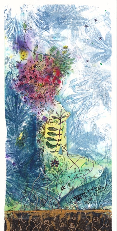 Spring Awakening - Mixed media Painting - original art