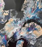 Floral Flow one , fluid acrylic canvas  - Image 3
