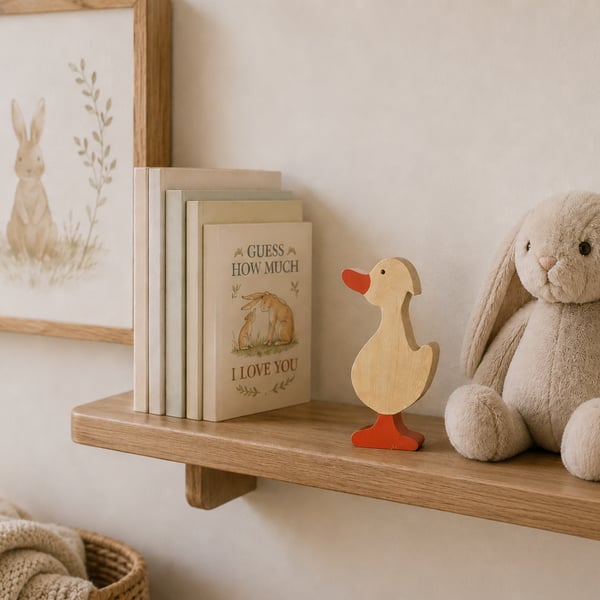 Shelly the Duck - Handmade Wooden Duck Ornament - Whimsical Delights Collection