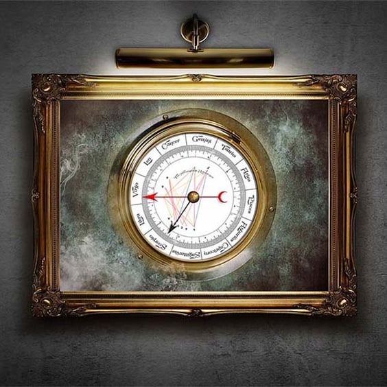 Personal Astrological Art - The Steam Gauge Astrology Chart