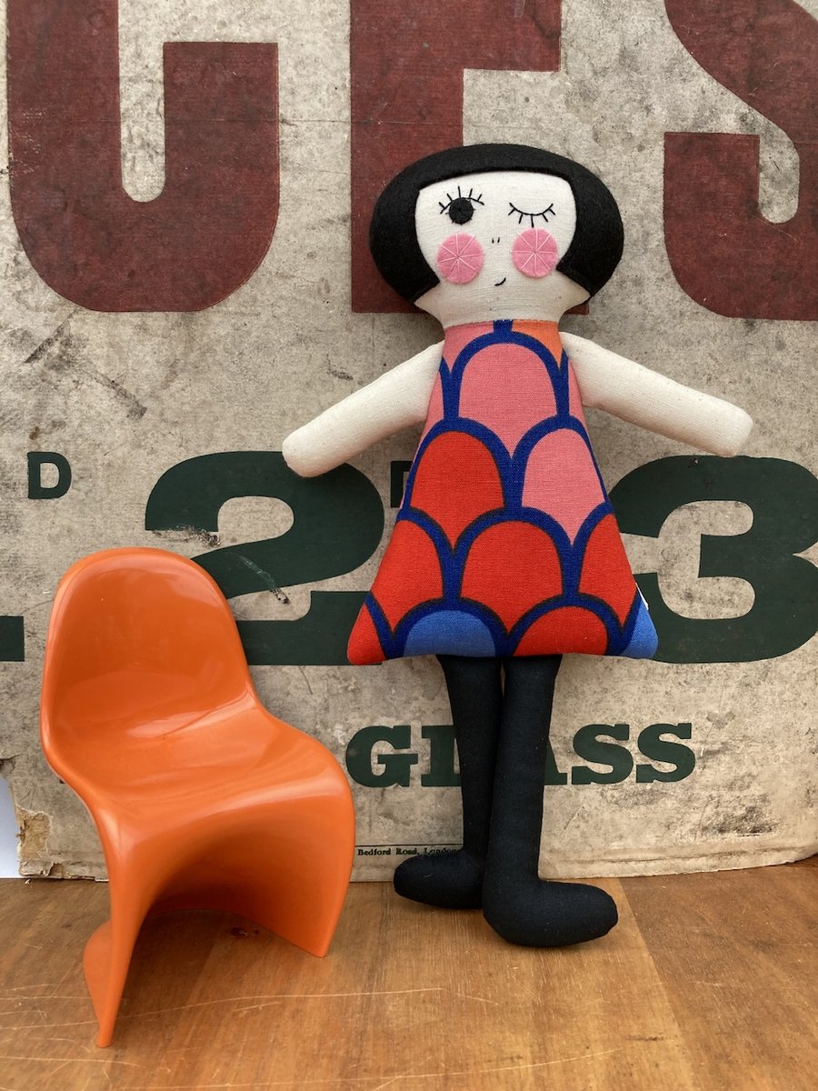 Biddy Dolly the Handmade Vintage Fabric Cloth Doll 