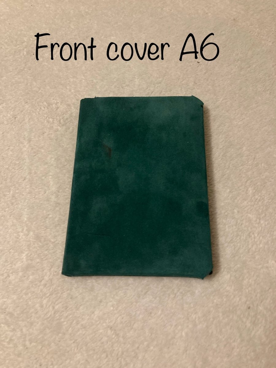 A6: Softcover - Teal coloured Italian suede leather bound Notebook - Journal