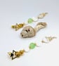Summer coastal handmade Mother of Pearl jellyfish  Dangles glow in the dark 