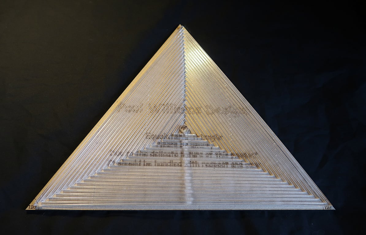 12 inch Equilateral triangle template, pyramid, quilting, 23 template set,