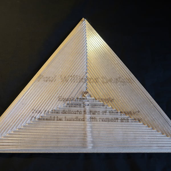 12 inch Equilateral triangle template, pyramid, quilting, 23 template set,