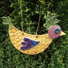 Patterned bird - ceramic decoration