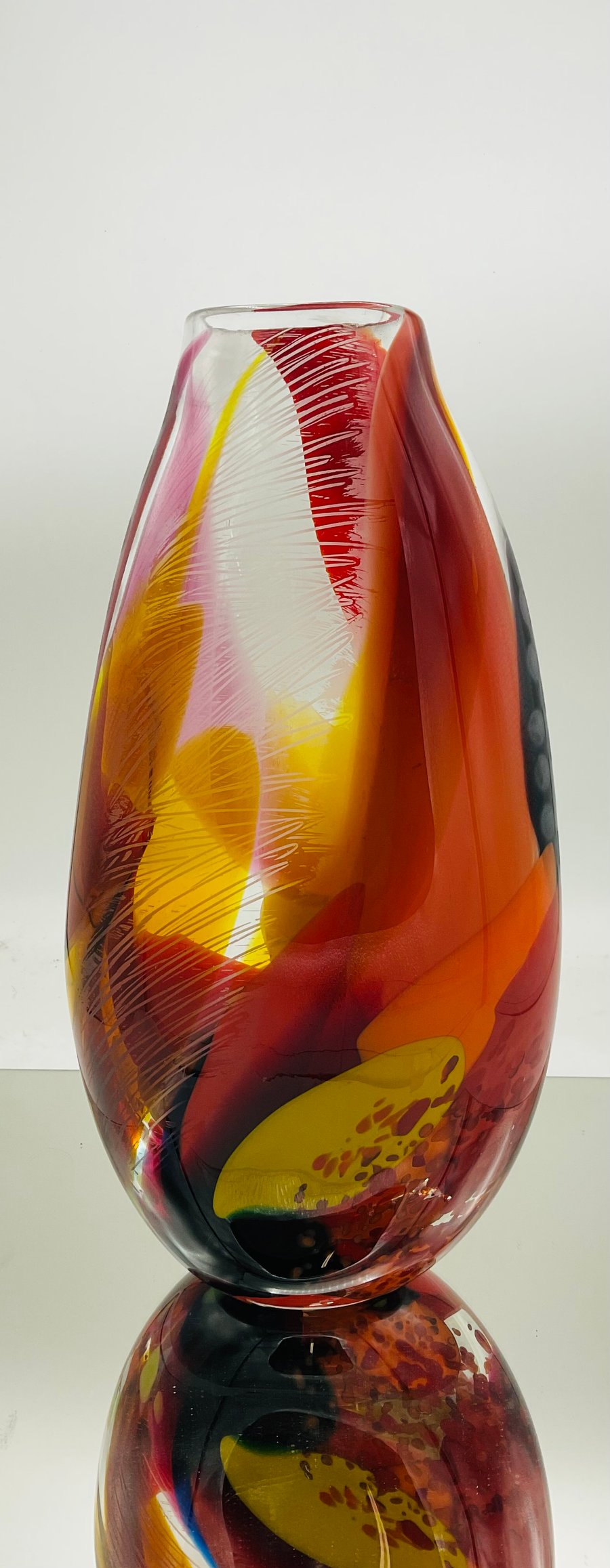 Large Golden Brushstroke Vase
