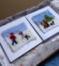 Needle Felted Set of 4 Christmas Card Letterbox Collection