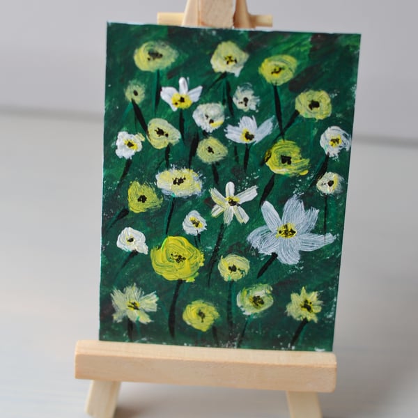 ACEO Abstract Original Painting- Hot Summer 