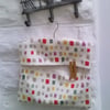 Lined cotton Peg Bag includes wood hanger