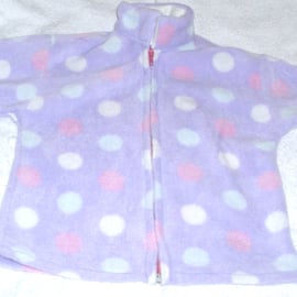 lilac spot fleece jacket, age 4