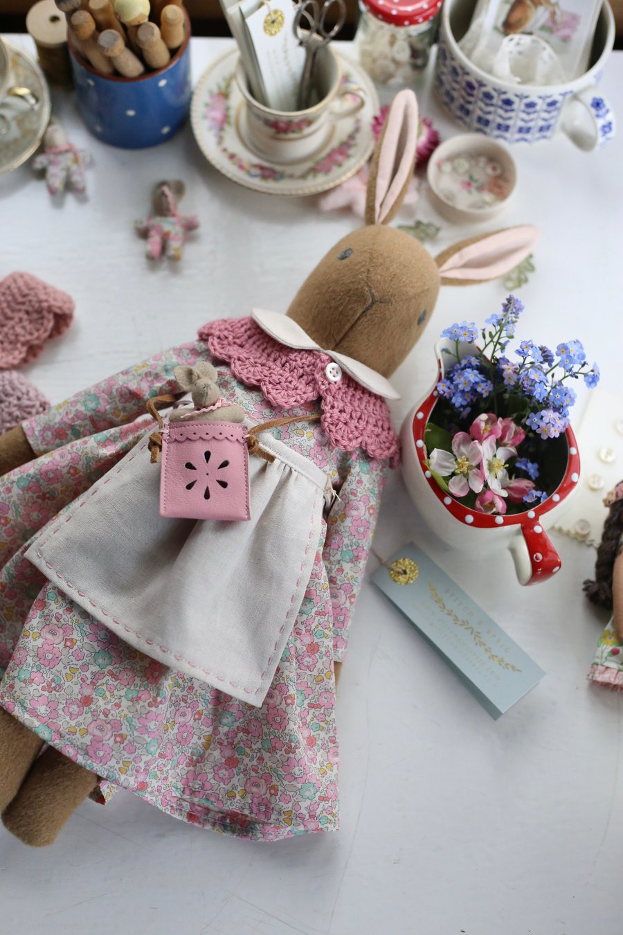 Heirloom Liberty Bunny- Betsy Ann pale Pink