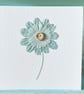 Hand Sewn Card. Valentines Card. Blank Card. Thank You Card. Sympathy Card. - Image 1