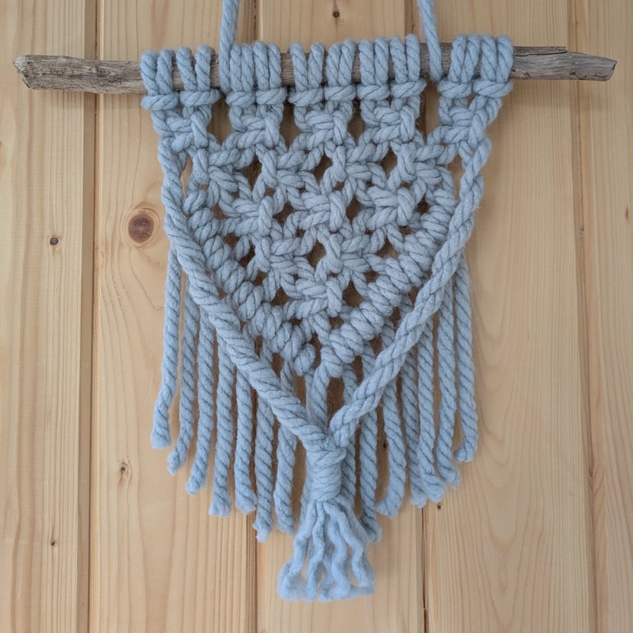 Medium grey macrame wall hanging