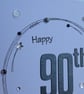 90th Birthday Card - Silver Wreath Design  - Image 2