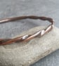 Copper half twist bangle, 7th anniversary gift - Image 2