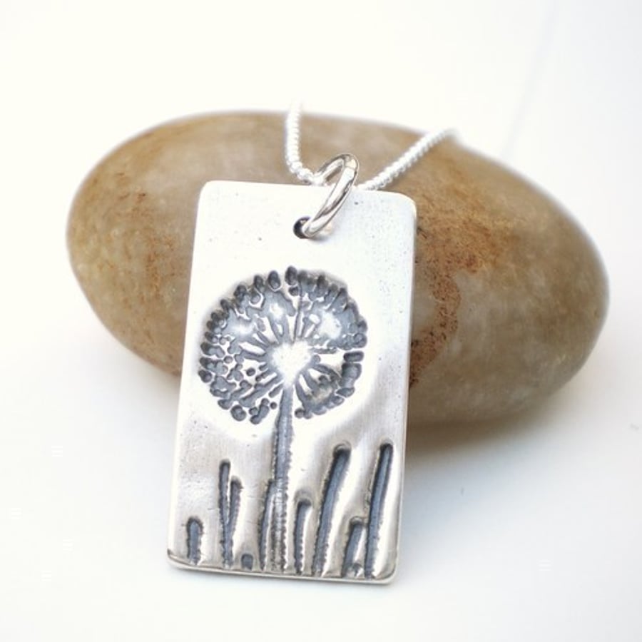 Dandelion Wish Silver Necklace