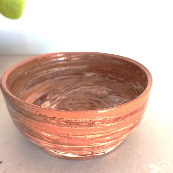 Agateware Pottery food bowl, decorative serving bowl, decorative pottery bowl, 