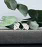 Sterling Silver Ginko Leaf Handmade Stud Earrings - Image 1