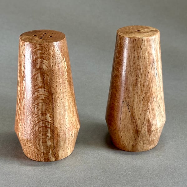 Hand turned Salt and Pepper set