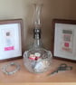 Colourful Combinations Grey Pink Handstitched Geometric Art Pictures - Image 6