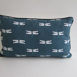 Sophie Allport Dragonfly  Cushion with Black Piping