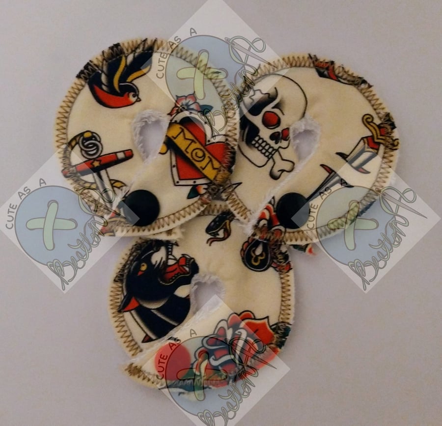 PEG tube G tube J tube MICKEY button SPC tubie pads- Tattoo x3