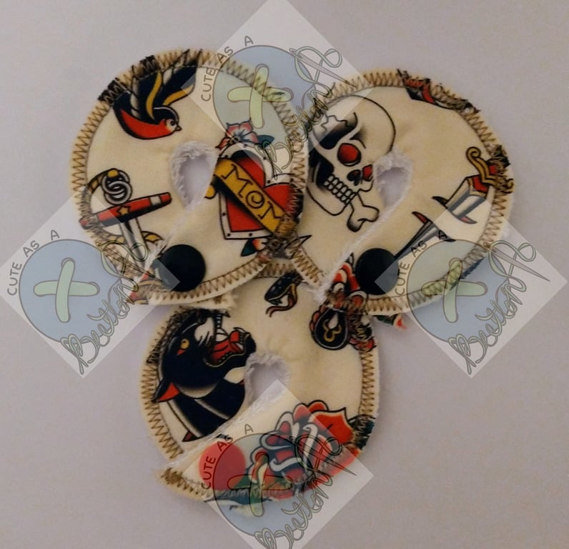 PEG tube G tube J tube MICKEY button SPC tubie pads- Tattoo x3