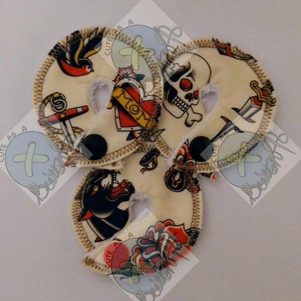 PEG tube G tube J tube MICKEY button SPC tubie pads- Tattoo x3