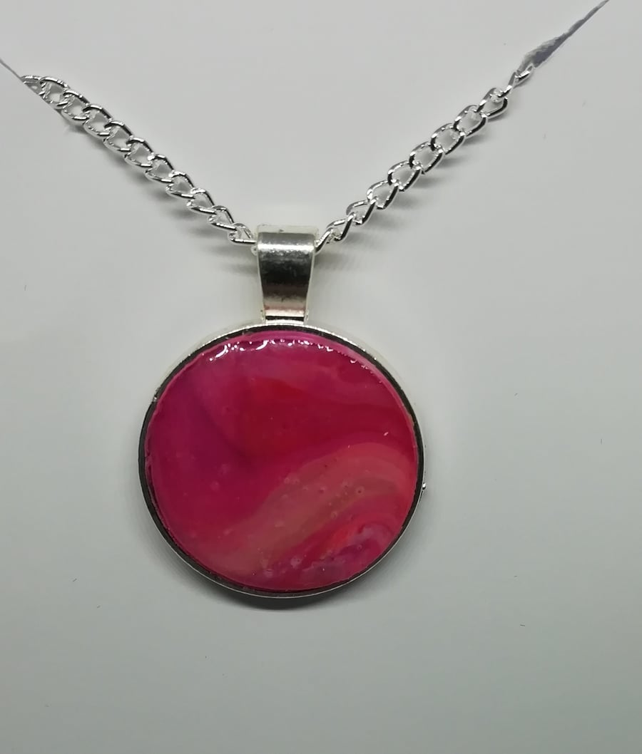 Round Marble clay pendant 