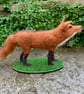 Fox woollen sculpture, needle felted animal, standing fox (24-2) - Image 2