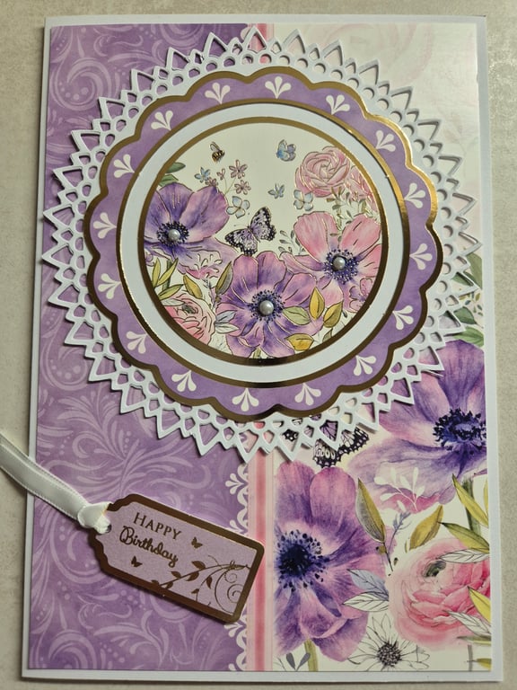 Female floral birthday card