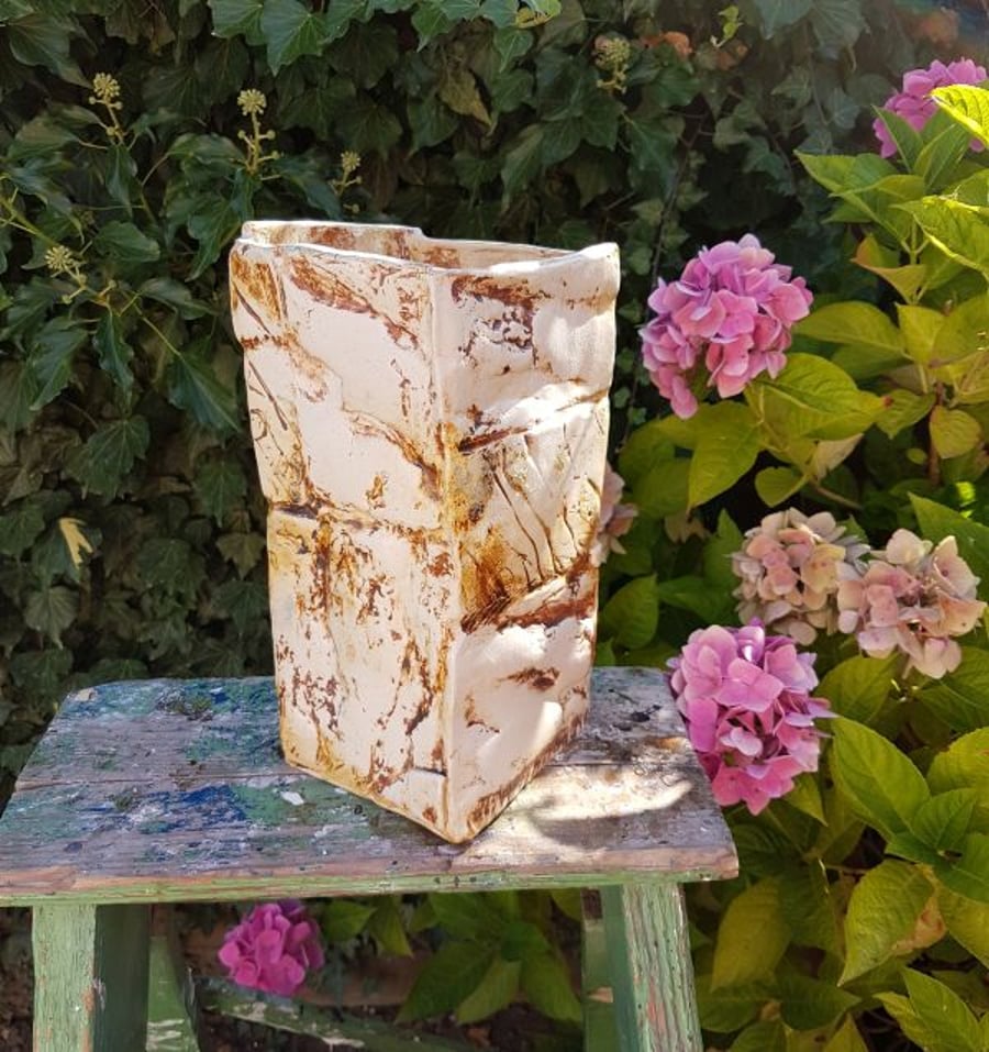 Stoneware Ceramic Garden Planter Vessel