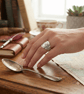 Upcycled Silver Plated Daisy Spoon Handle Ring (SPR102511) - Image 4
