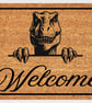 T-Rex Door Mat - Personalised Tyrannosaurus Rex Welcome Mat - 3 Sizes
