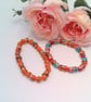 Spatter Glass Bead and Multi Coloured Jump Ring Bracelet, Gift for Her, Bracelet - Image 6