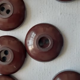 23mm Vintage chunky dark brown buttons