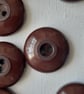 23mm Vintage chunky dark brown buttons - Image 1