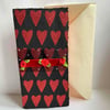 Ruby red hearts card