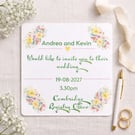 Floral Wedding Invitation Bundle - RSVP, Details & Handmade Envelopes