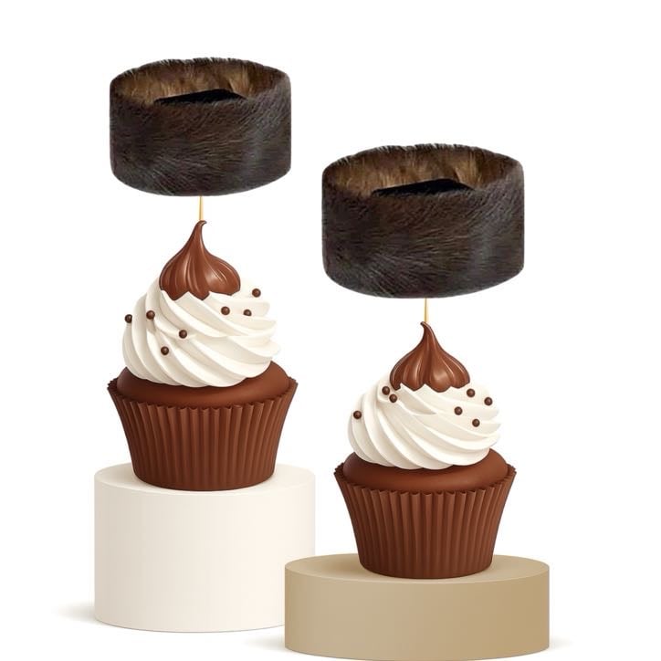 Shtreimel Cupcake Toppers 15pk Jewish Chassidic Party Decor London