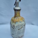 Handcrafted Yellow Ceramic Oil Pourer with Golden Dawn Rustic Glaze 