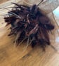 Dried Flower Bouquet Burgundy Boho Rustic Arrangement Poppy Seed Heads & Bun - Image 7